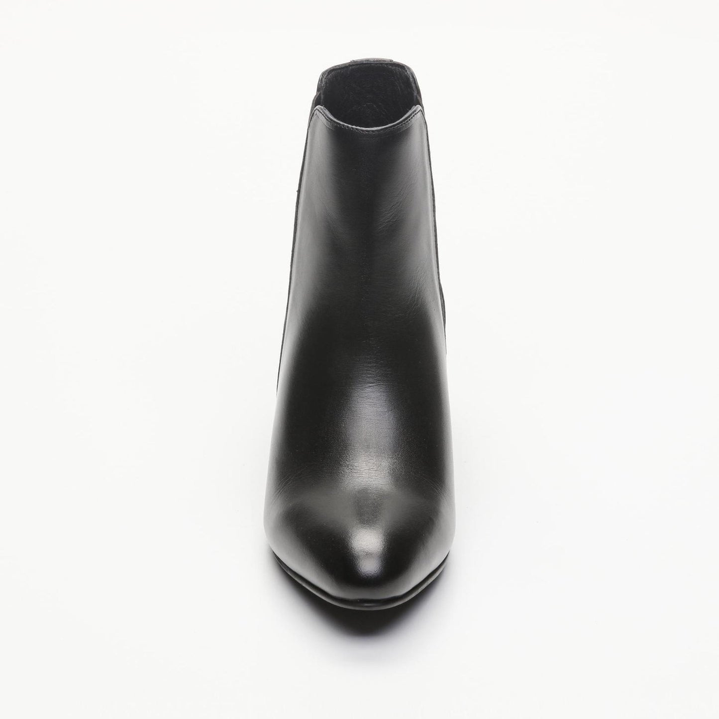 AIRES bottines à talon en cuir noir