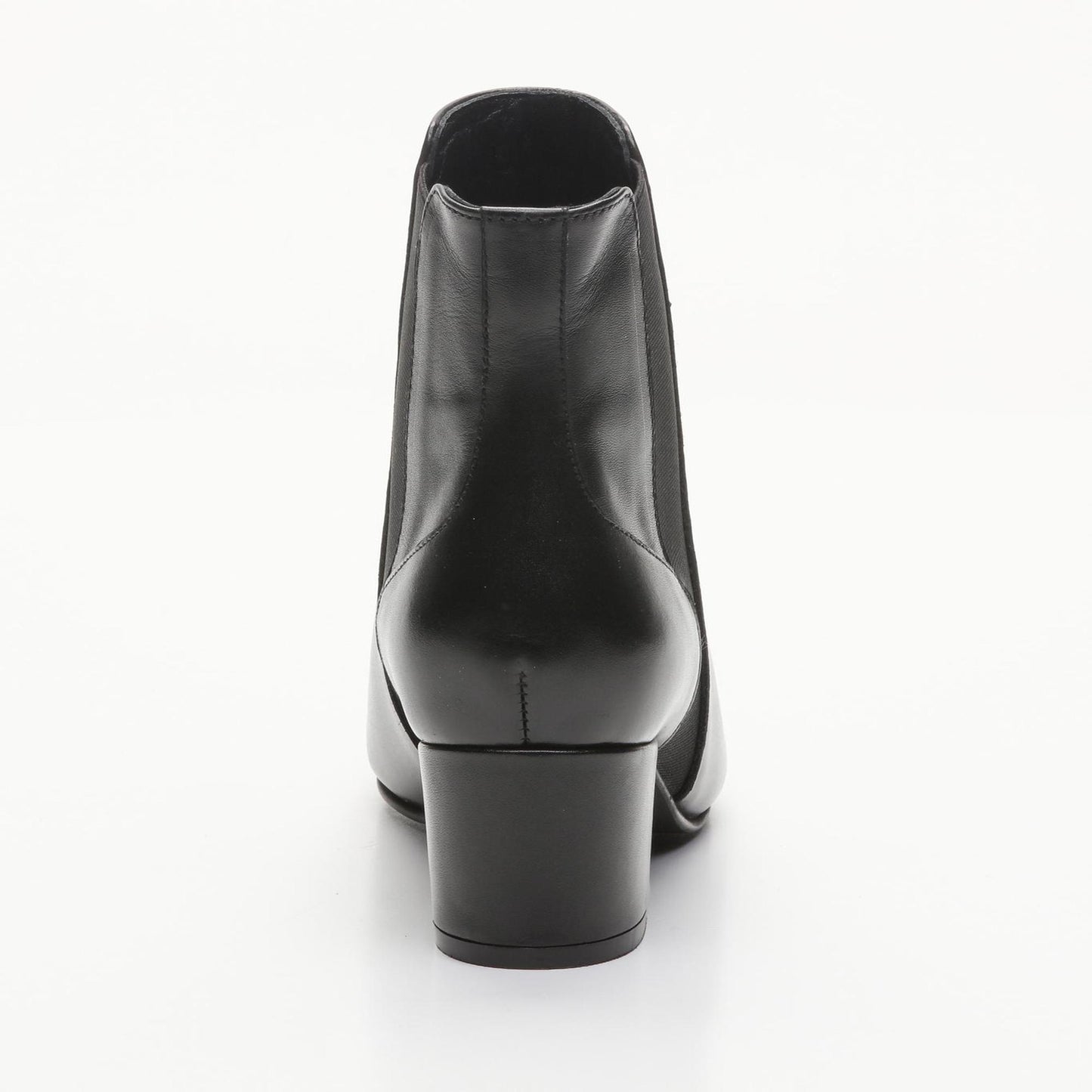 AIRES bottines à talon en cuir noir