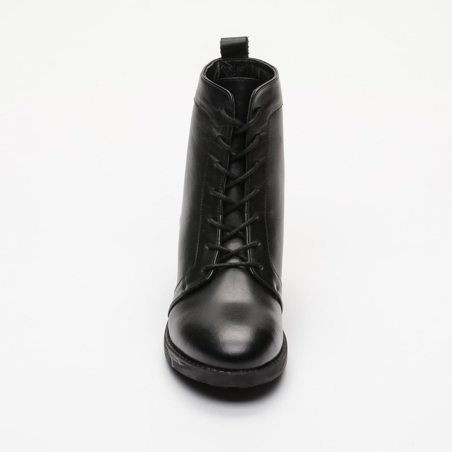 ALICIA bottines à talon en cuir noir