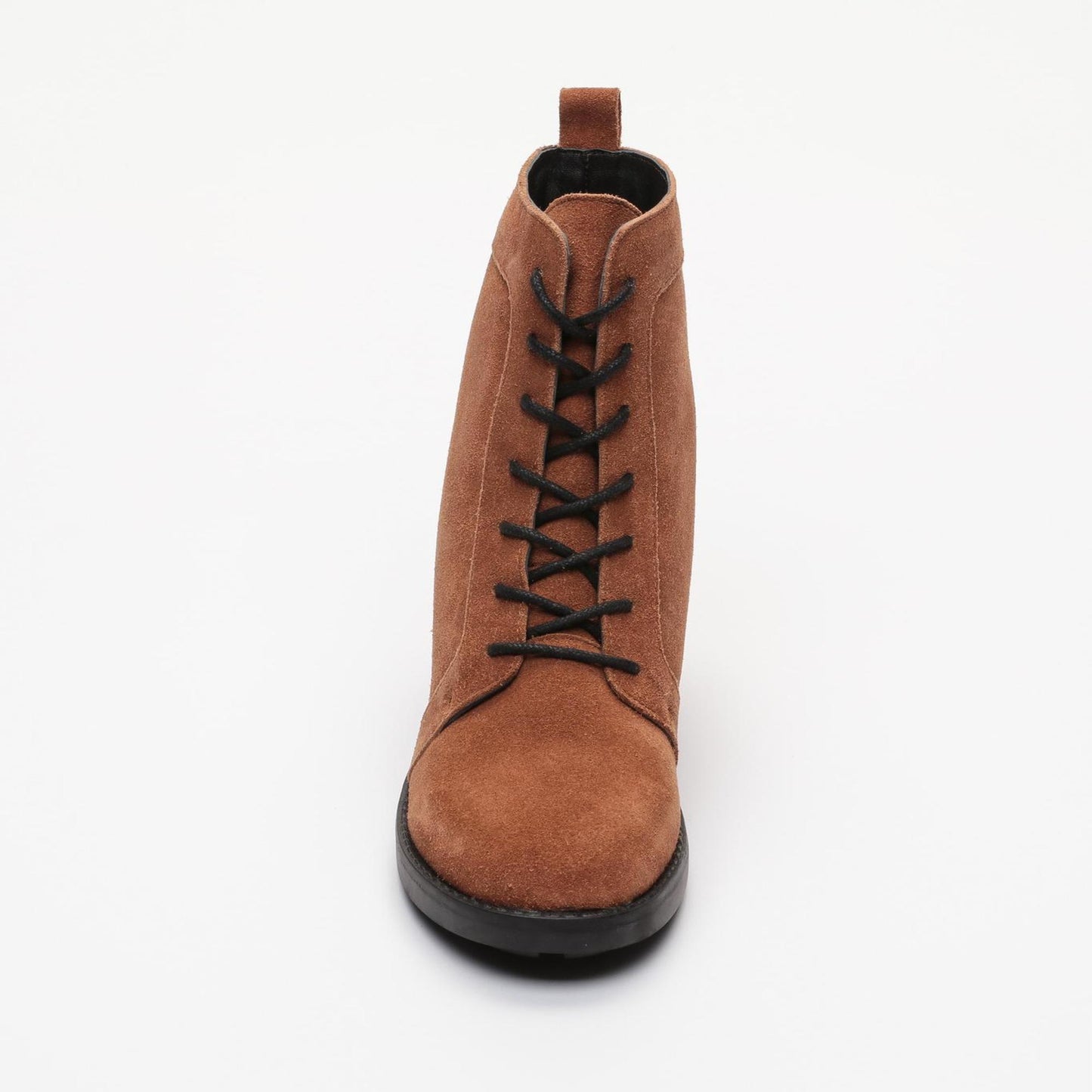 ALICIA bottines à talon en cuir tabac