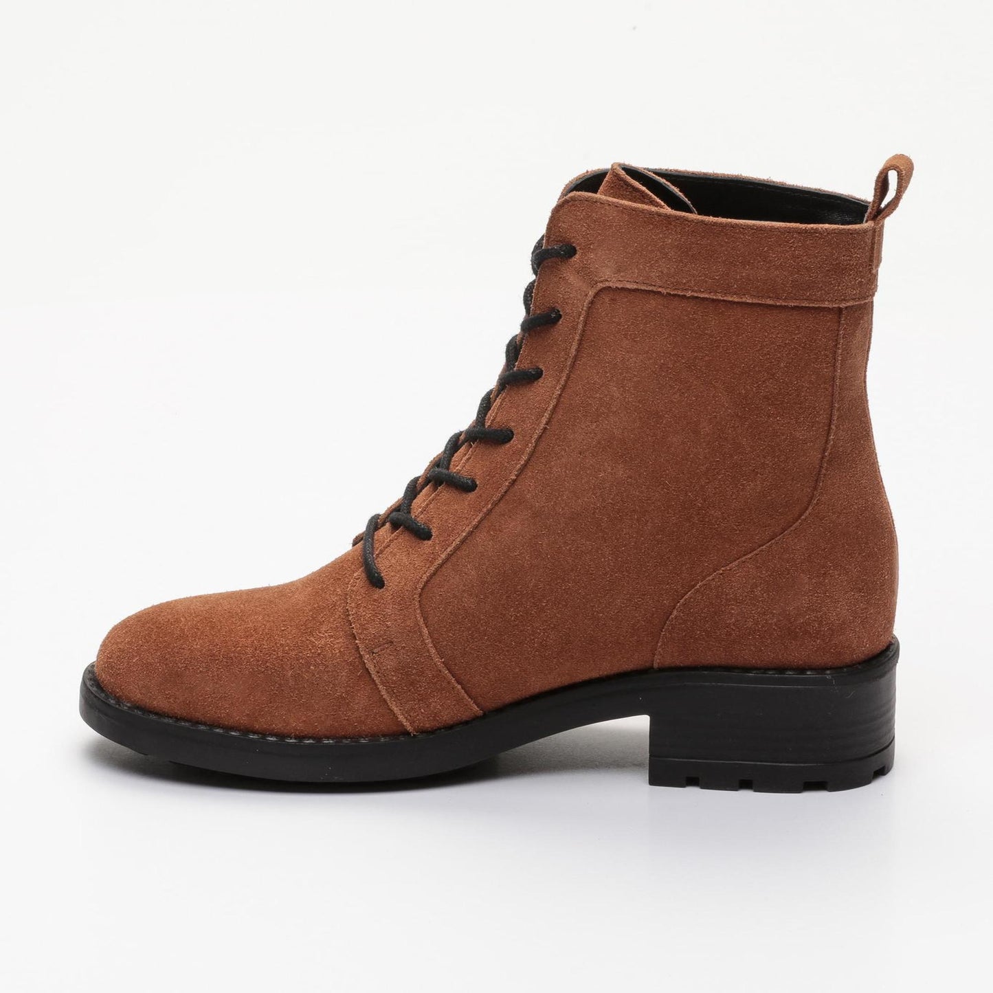 ALICIA bottines à talon en cuir tabac
