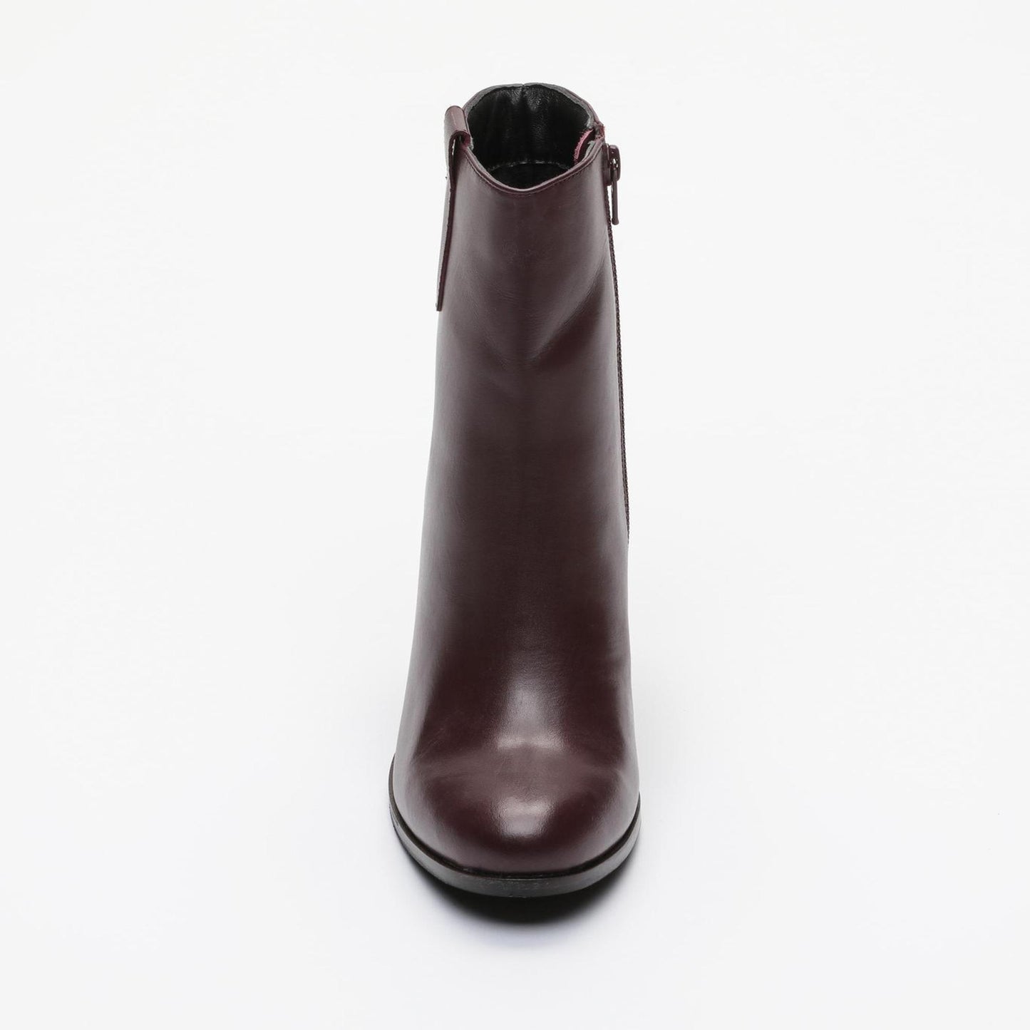 ALIZEE bottines à talon en cuir bordeaux