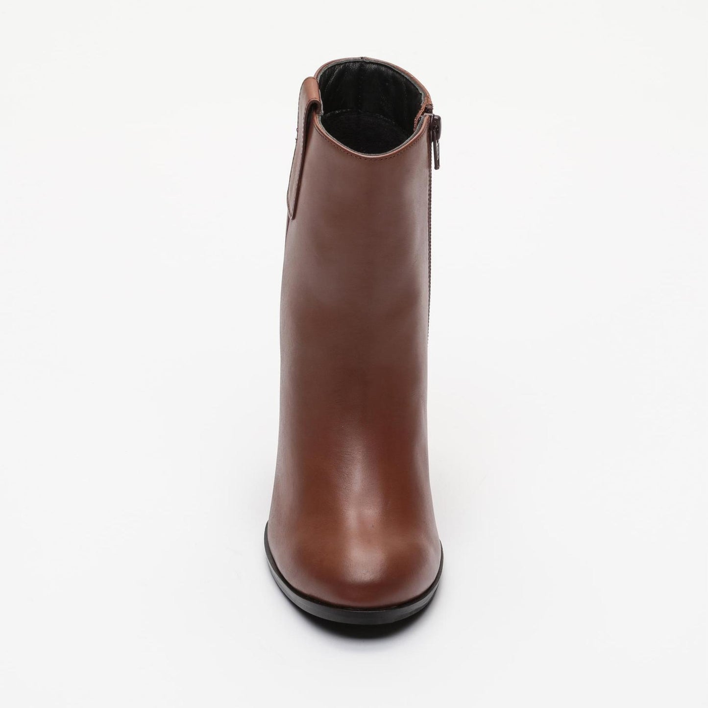 ALIZEE bottines à talon en cuir cognac