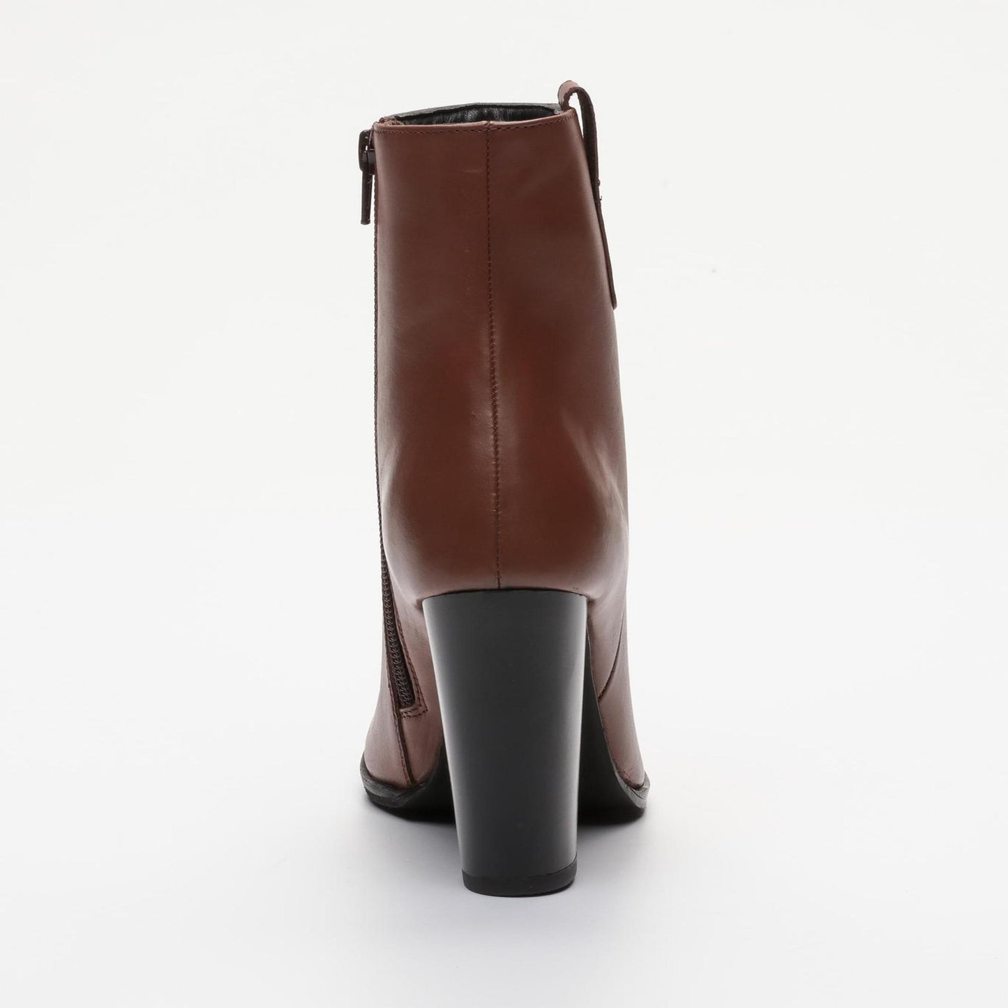 ALIZEE bottines à talon en cuir cognac