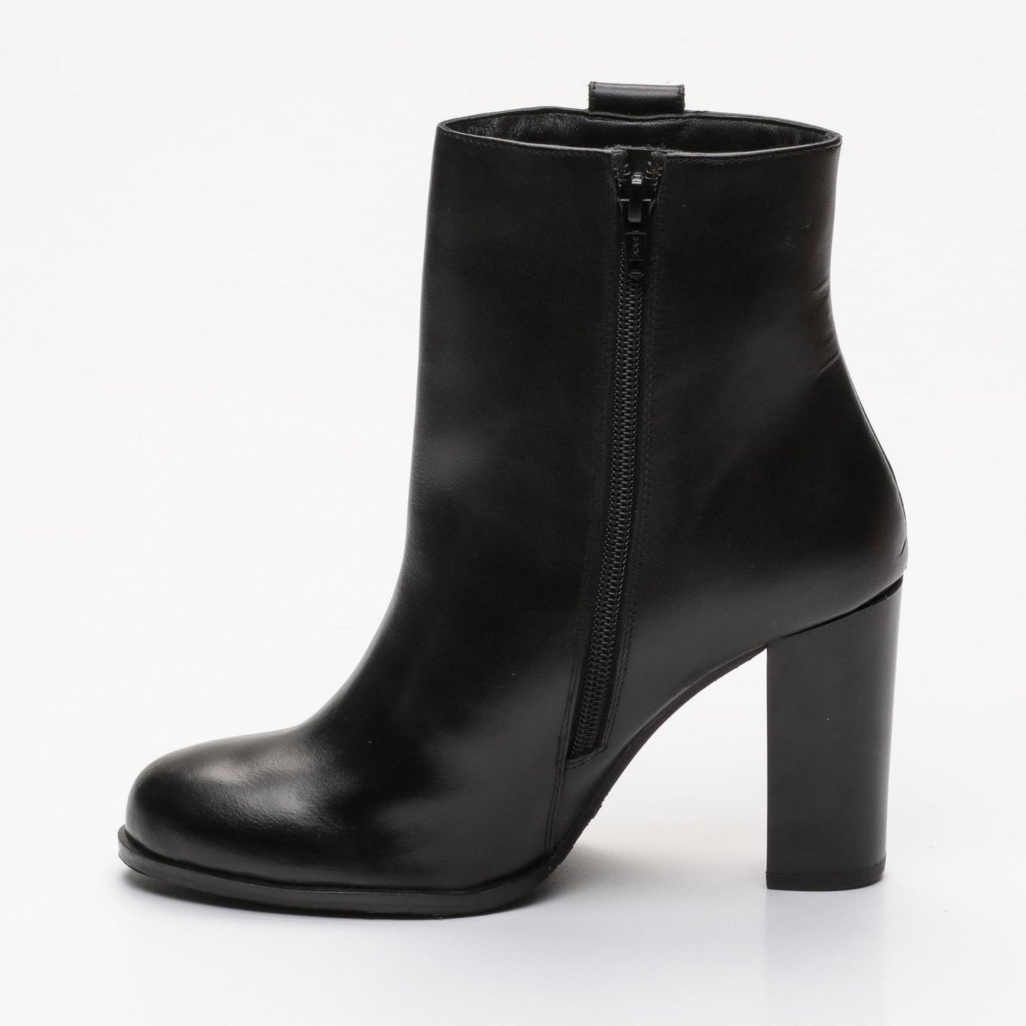ALIZEE bottines à talon en cuir noir