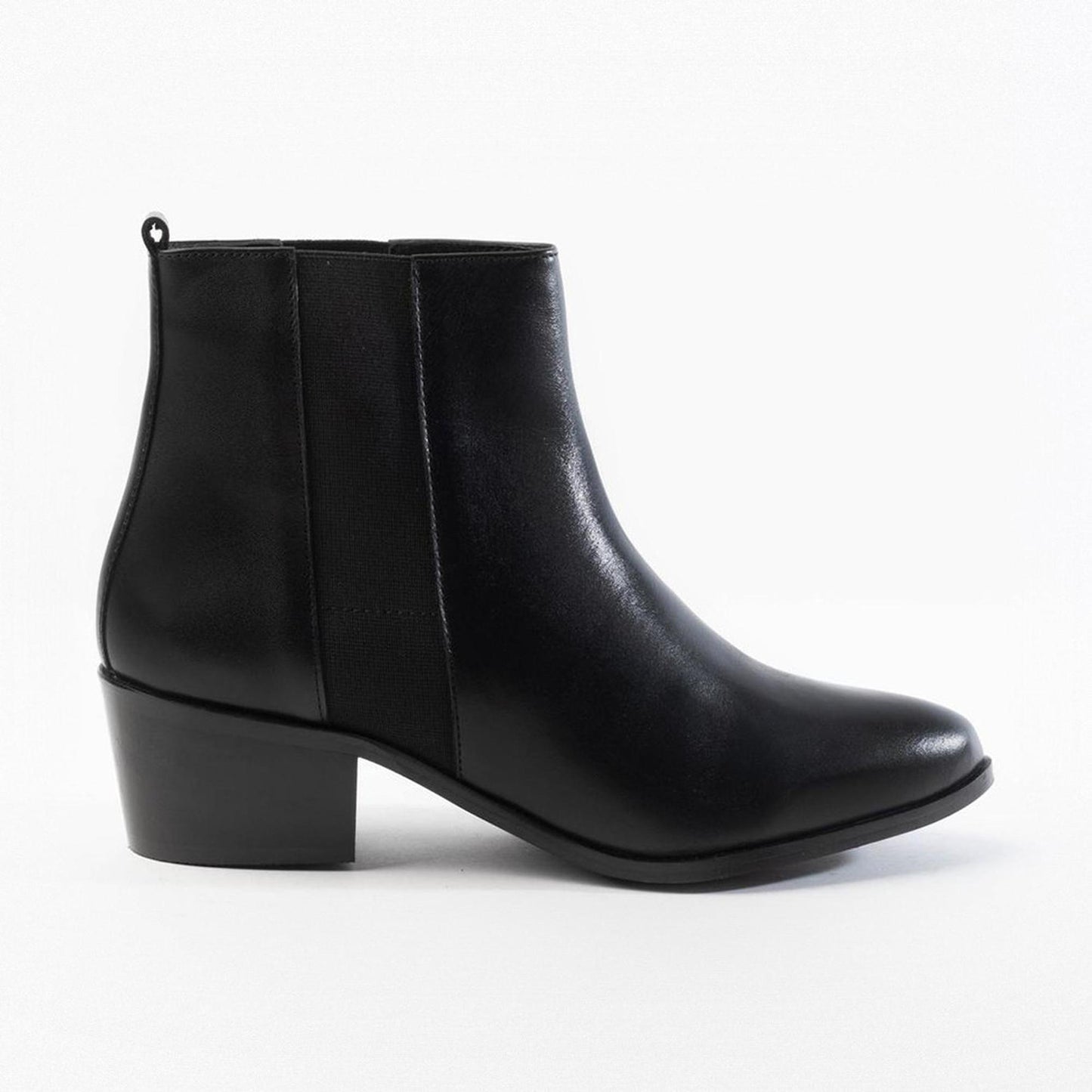 AMBRE bottines à talon en cuir noir