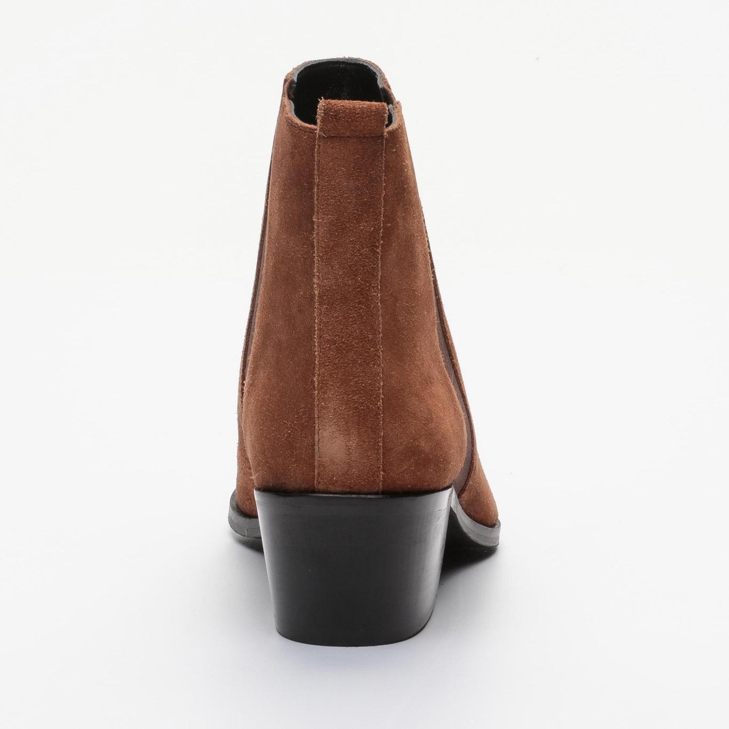 AMBRE bottines à talon en cuir tabac