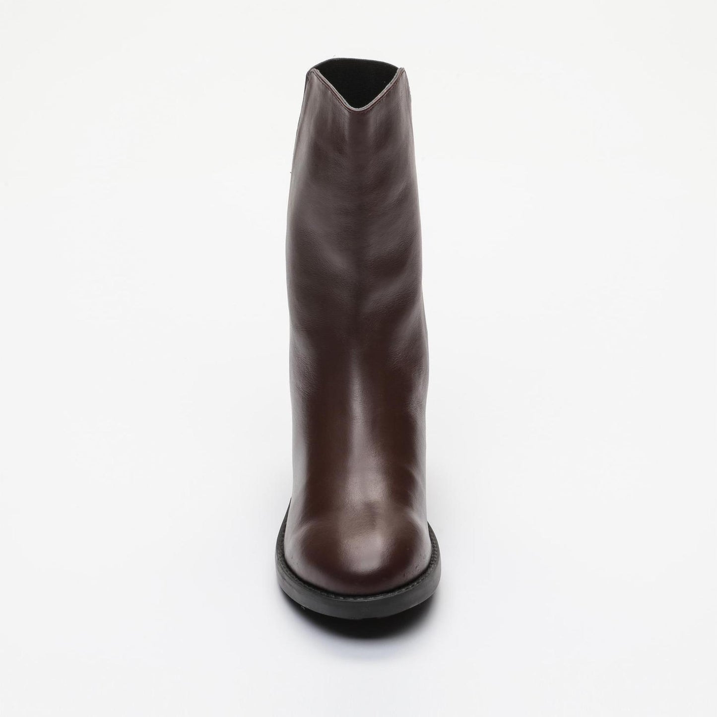 AMELIA bottines à talon en cuir marron
