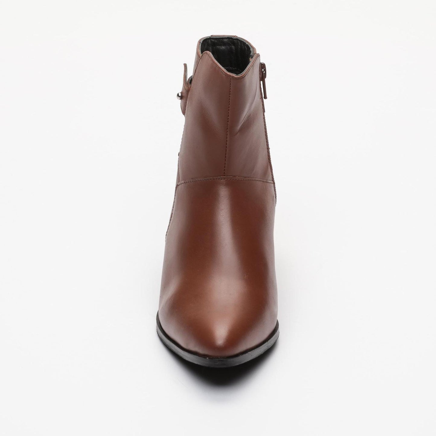 ANAIS bottines à talon en cuir cognac