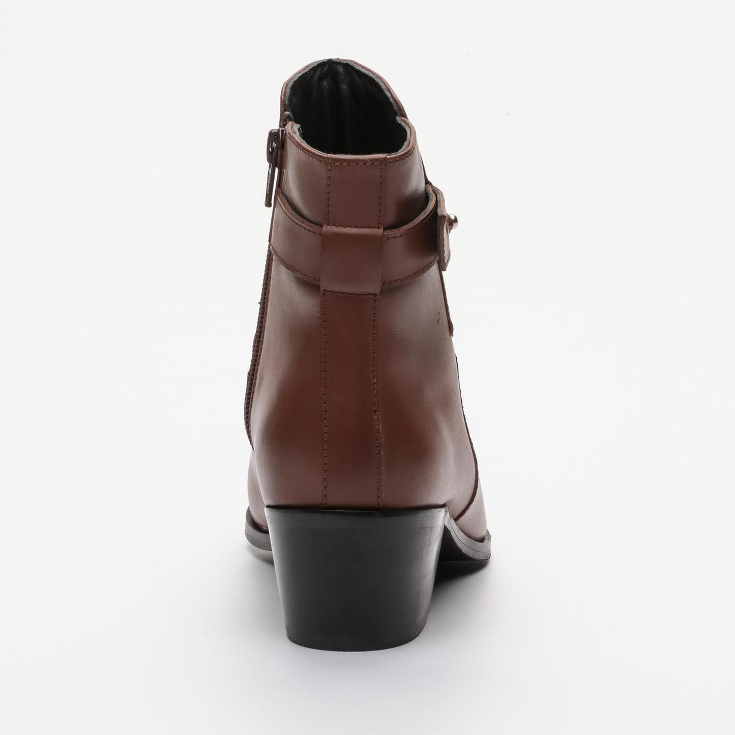 ANAIS bottines à talon en cuir cognac