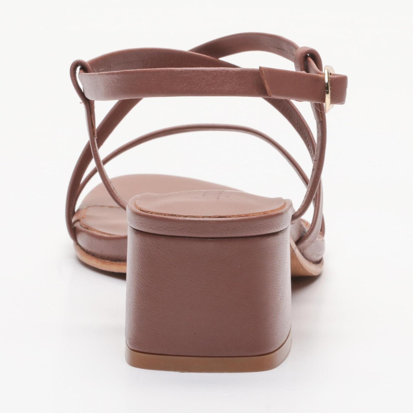 GLORIA sandales à talon en cuir camel