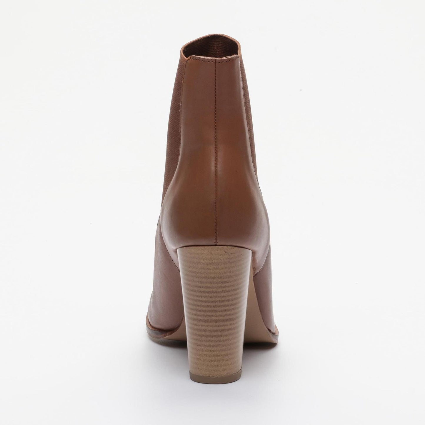 LUNA bottines à talon en cuir camel