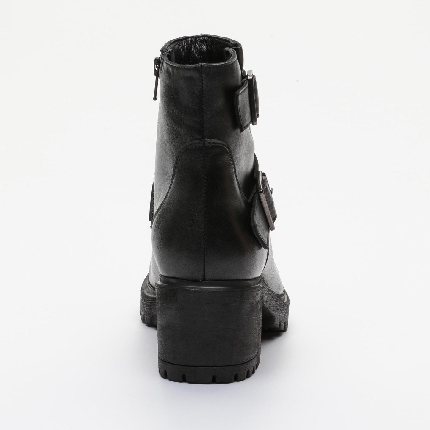 MAEVI bottines à talon en cuir noir