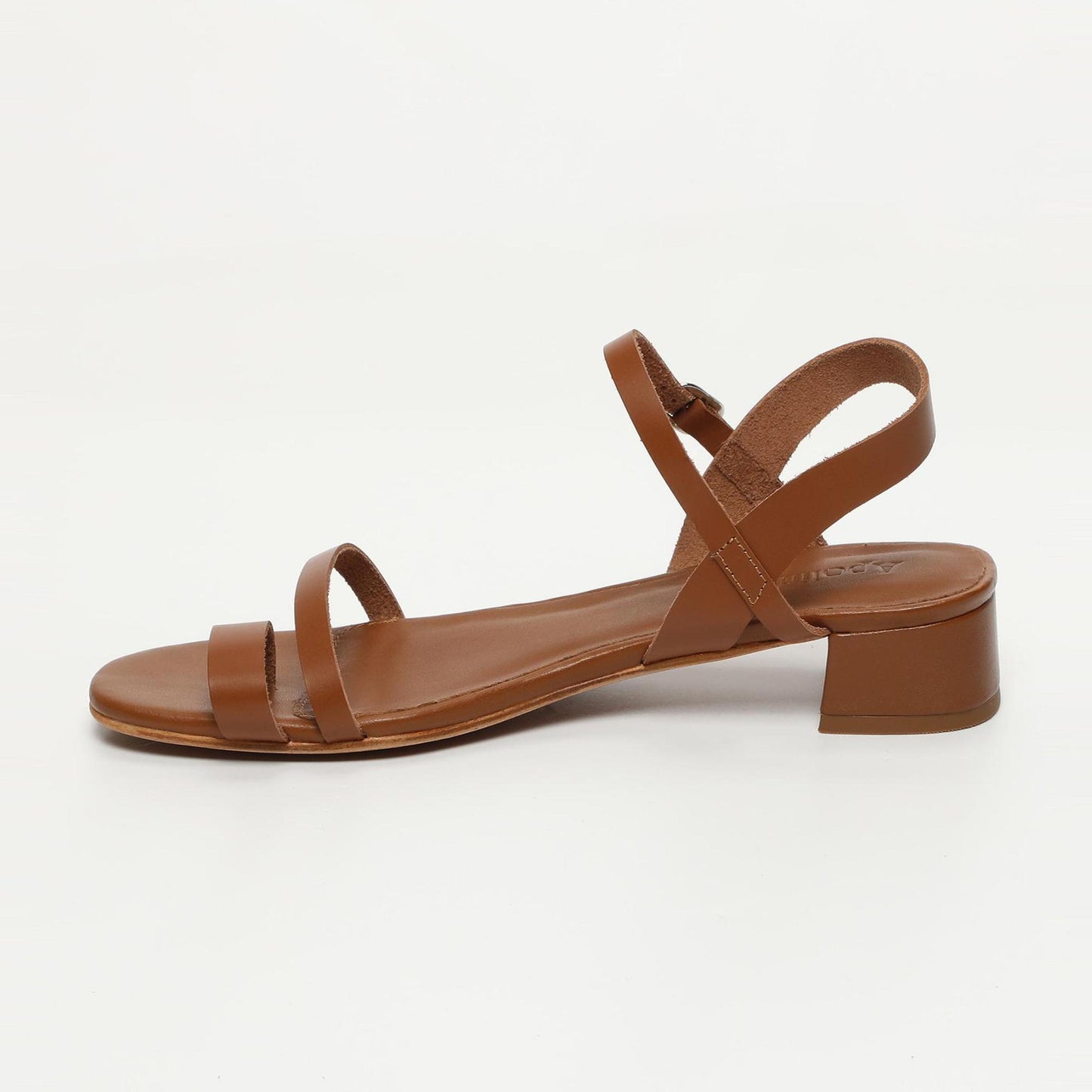 SOFIE sandales à talon en cuir camel