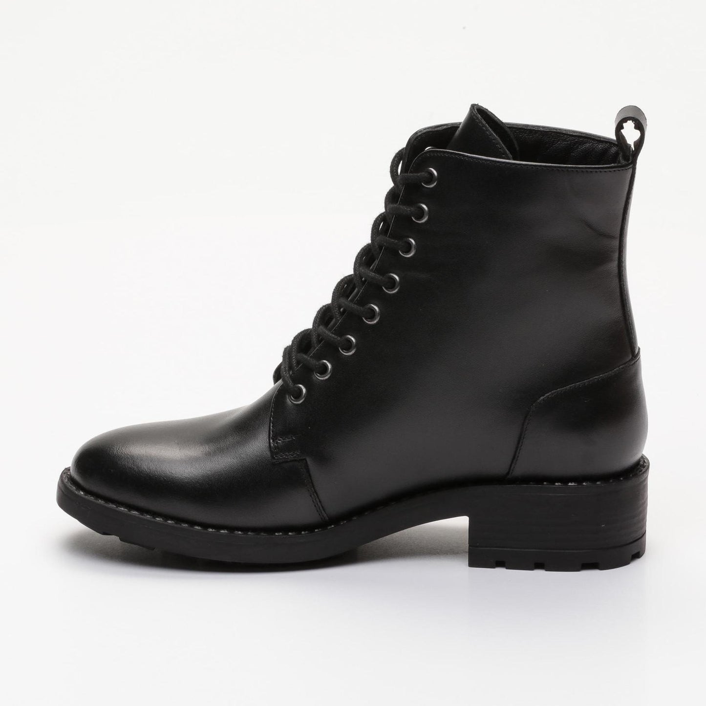 ALINA bottines à talon en cuir noir