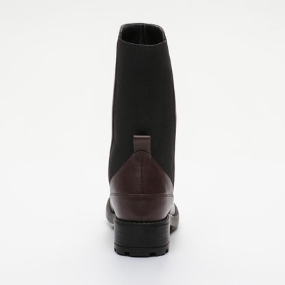 AMELIA bottines à talon en cuir marron