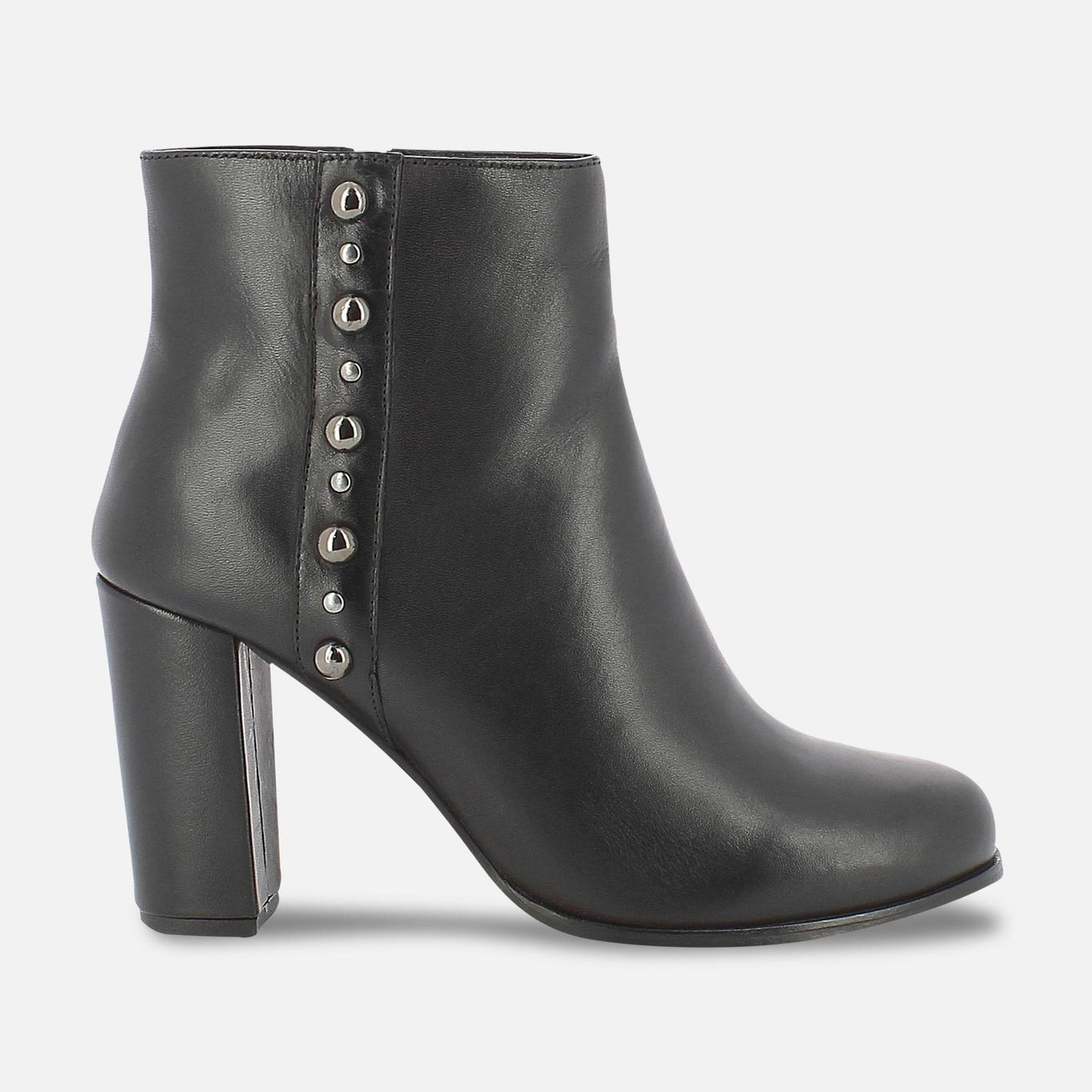 KEARNY bottines à talon en cuir noir