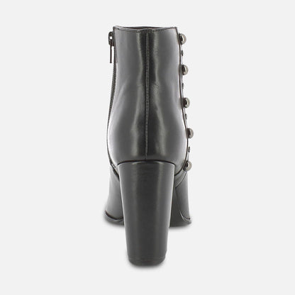 KEARNY bottines à talon en cuir noir