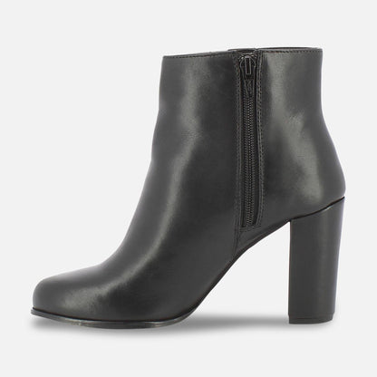 KEARNY bottines à talon en cuir noir