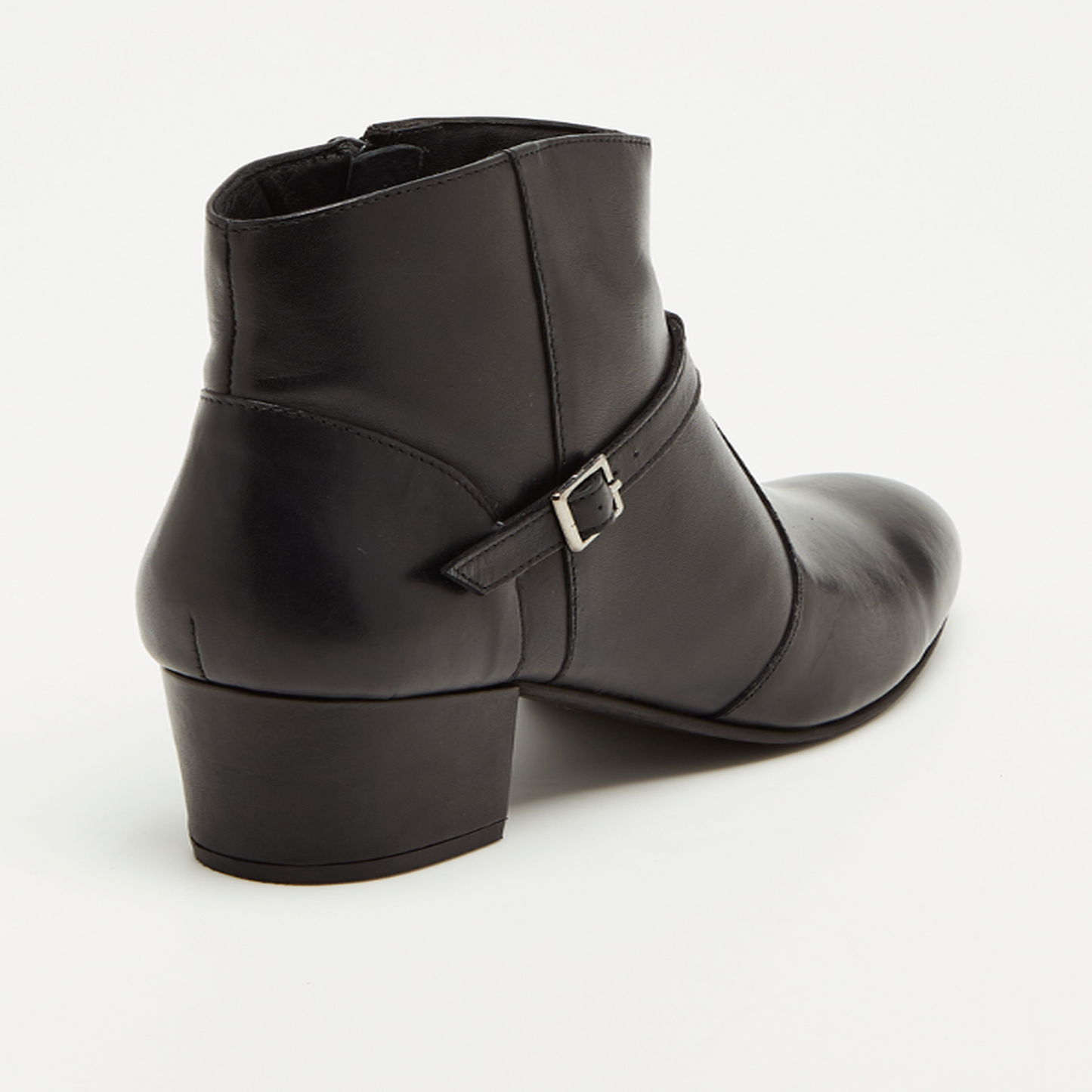 LETTA bottines à talon en cuir noir